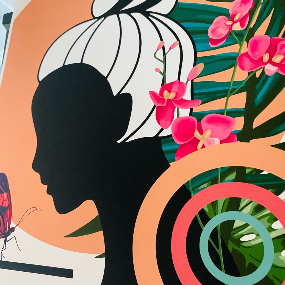 Modern Wall Art Print Butterfly Girl Unframed - Picture 12 of 15